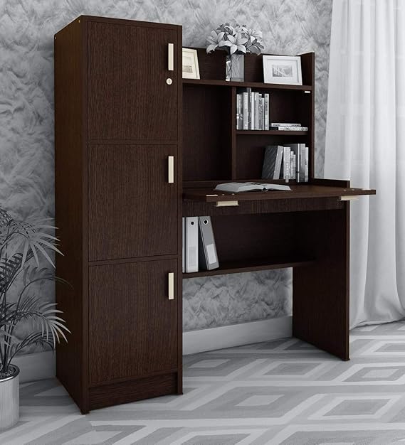 Mintwud by Pepperfry Omura Study Table with in Dark Brown