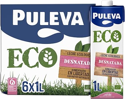 - Leche ecológica Desnatada, ECO, brik 1L - Caja 6 litros