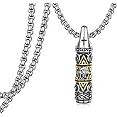 Fuguangju Star of David Necklace 925 Sterling Silver Star of David Cross Pendent Necklace Jewish Jewelry Gifts for Men Women