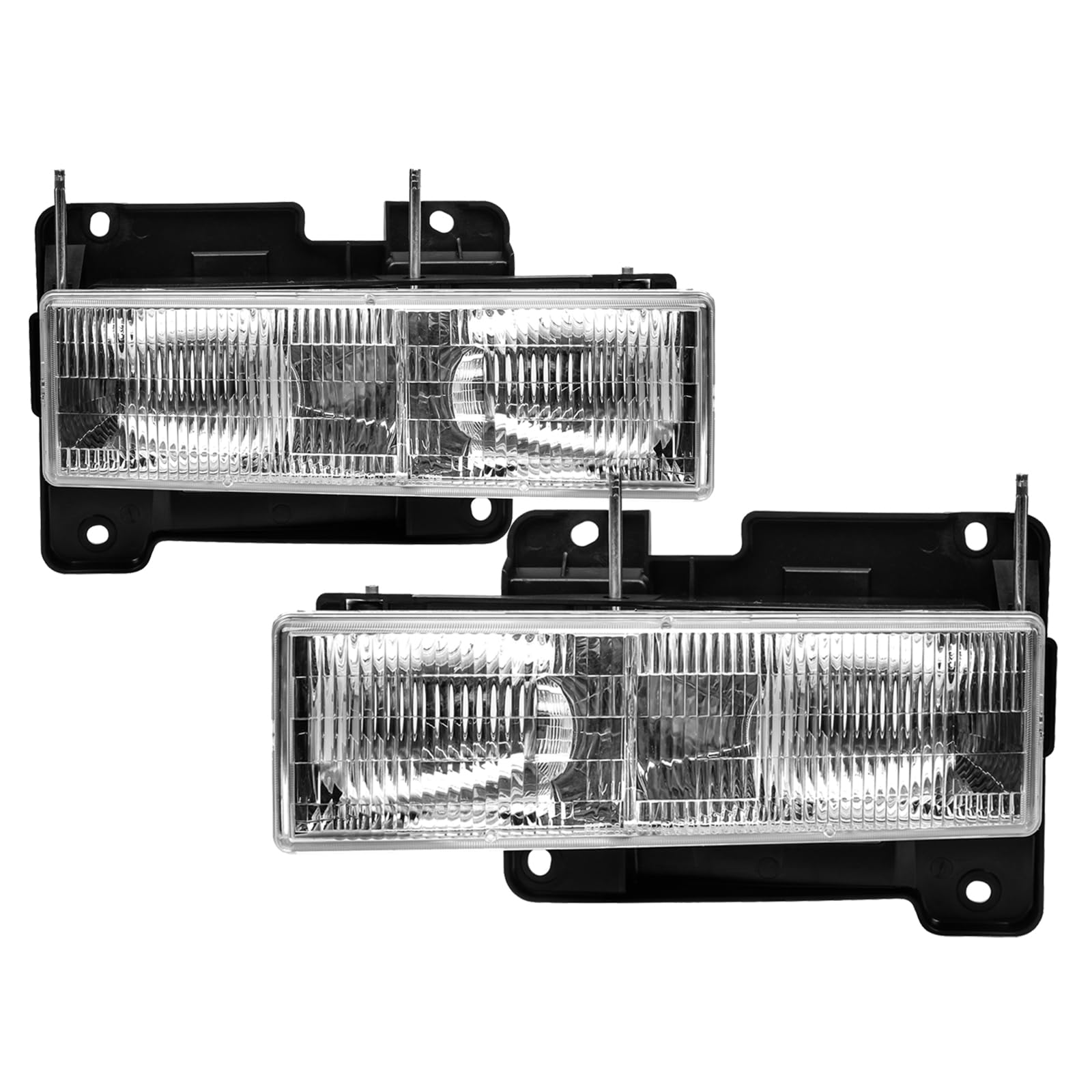 Photo 1 of corkiauto 2Pcs Headlights Assembly compatible with 1988-2002 Chevy Silverado GMC C/K 1500 2500 3500 Suburban,1992-1999 Blazer,1995-2000 Tahoe Halogen Head Light Headlamp, Replace #GM2502101 GM2503101