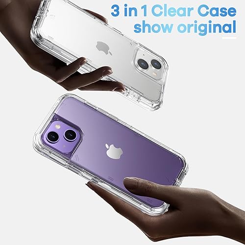 ORIbox for iPhone 14 Case for iPhone 13 Case Clear, [10 FT