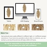 Fine Plus 18in Ponytail Extension Claw Clip Curly Wave Golden Blonde view 6
