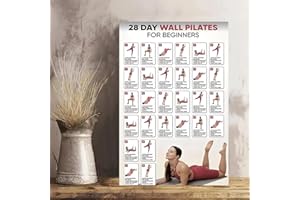 Wall Pilates Chart Woman Stretching Vintage Rustic Canvas Wall Art - 12x18in Unframed Poster- Idea Gift For Home & Office Dec