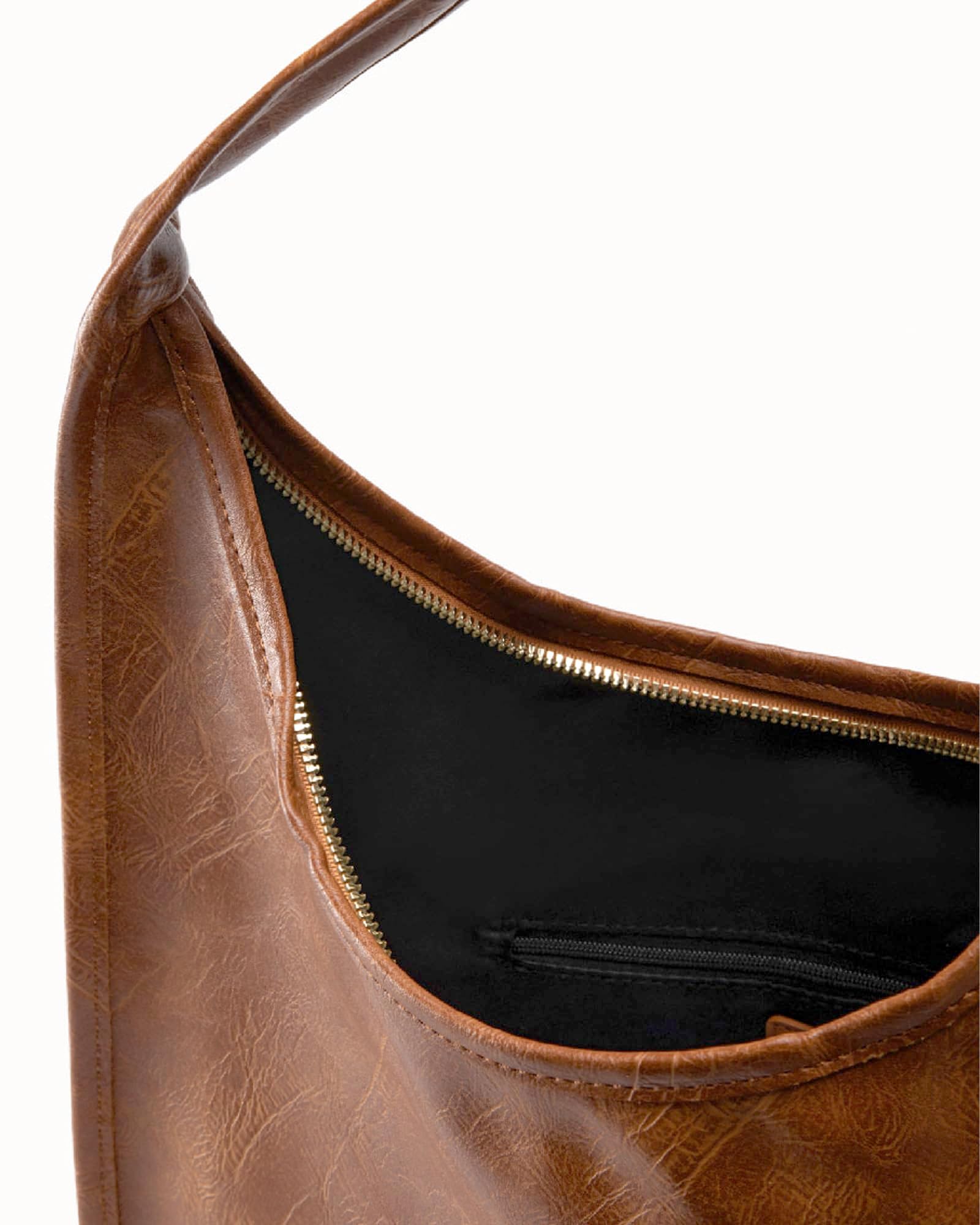 NEWBELLA Women's Hobo Purse - Faux Leather Shoulder Bag & Tote Handbag, Spacious Work Bag for Commute & Daily Use