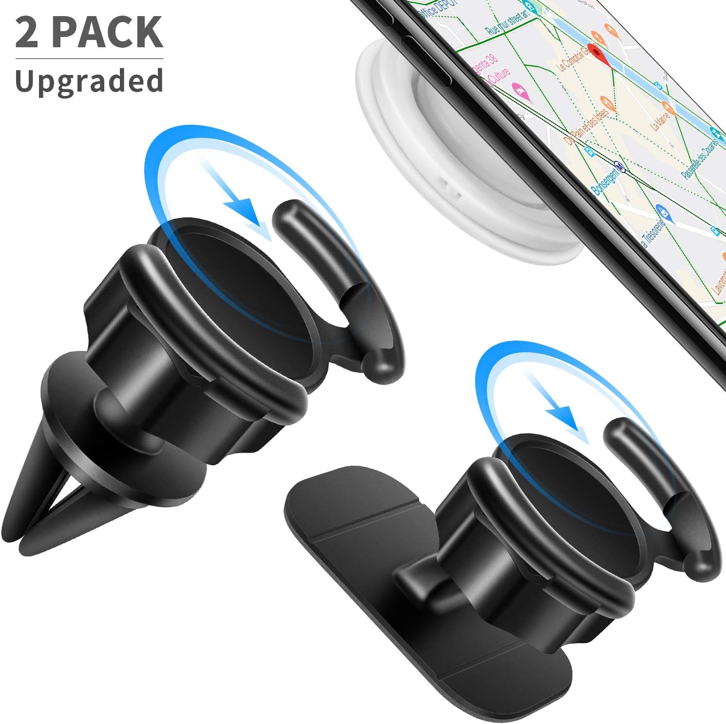 Air Vent Phone Holder for Socket Mount, STBYSP 360&deg; Rotation Adjustable GPS Navigation & Dashboard Sticker Holder & 3M Sticky Adhesive