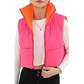 Xeoxarel Women's Crop Puffer Vest with Pockets (XS-XXL)