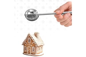 EVRBLOCK Flour Duster for Bread Baking – 7.1" Flour Sprinkler for Bread Baking with Spring Handle – 304 Stainless Steel, One-Handed Operation, Compact Size, Dishwasher Safe | Powdered Sugar, Cocoa and Spices