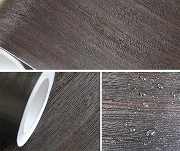 Black Walnut Wood Grain Contact Paper Self Adhesive Shelf Liner