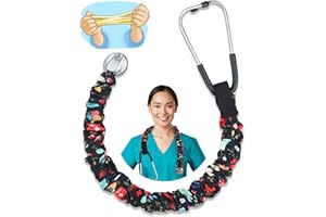 ABAMERICA Stretchy Stethoscope Cover Scrunchie, Stretchy Slim Looking Stethoscope Sleeves Universal Fit to All Types of Stethoscopes