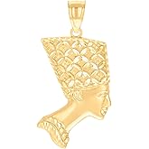 Jewels By Lux 10kt Yellow Gold Mens Nefertiti Egyptian Charm Pendant
