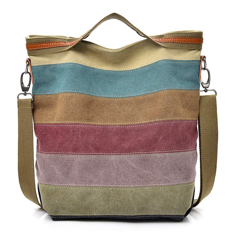 ABLE Cavans Shoulder Bag Casual Messenger Crossbody Bags, 5-canvas Multicolor, 11.8inches