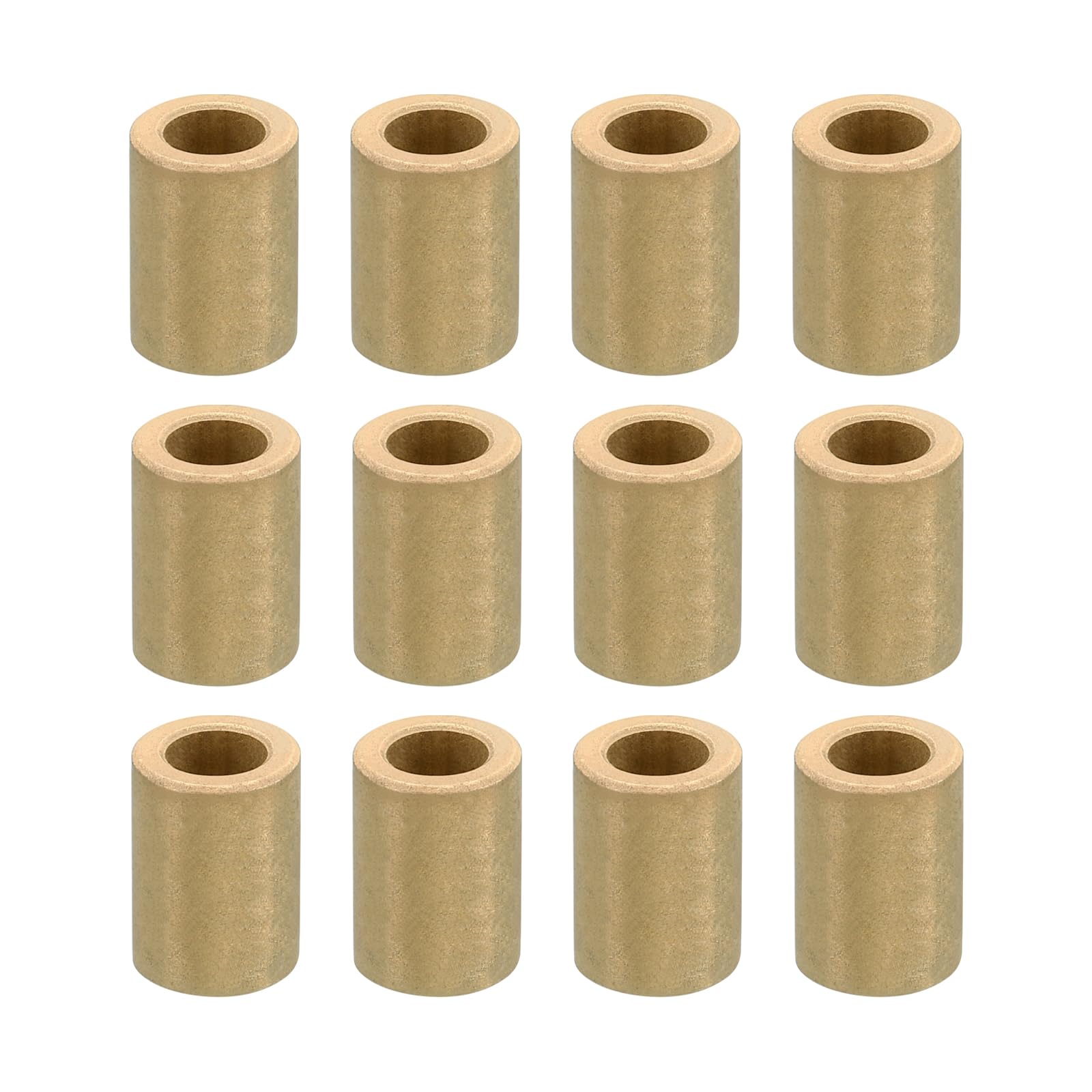 PATIKIL M6 Brass Spacers, 12 Pcs Metal Spacer Brass 6mm ID x 10mm OD x 15mm L Brass Spacers Screw Standoff for 1/4inch or M6 Screw Bolts