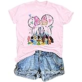 Magic Kingdom Shirts Women Castle T Shirts Princess Castle Tops Funny Family Vacation Trip Tee Casual Holiday Top