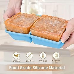 Silicone Freezer Tray for Soup Ice Cubes: 2-Cup