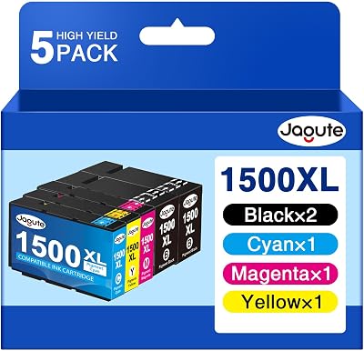 Jagute 1500XL Black Colour Ink Cartridge Multipack for Canon Maxify MB2000