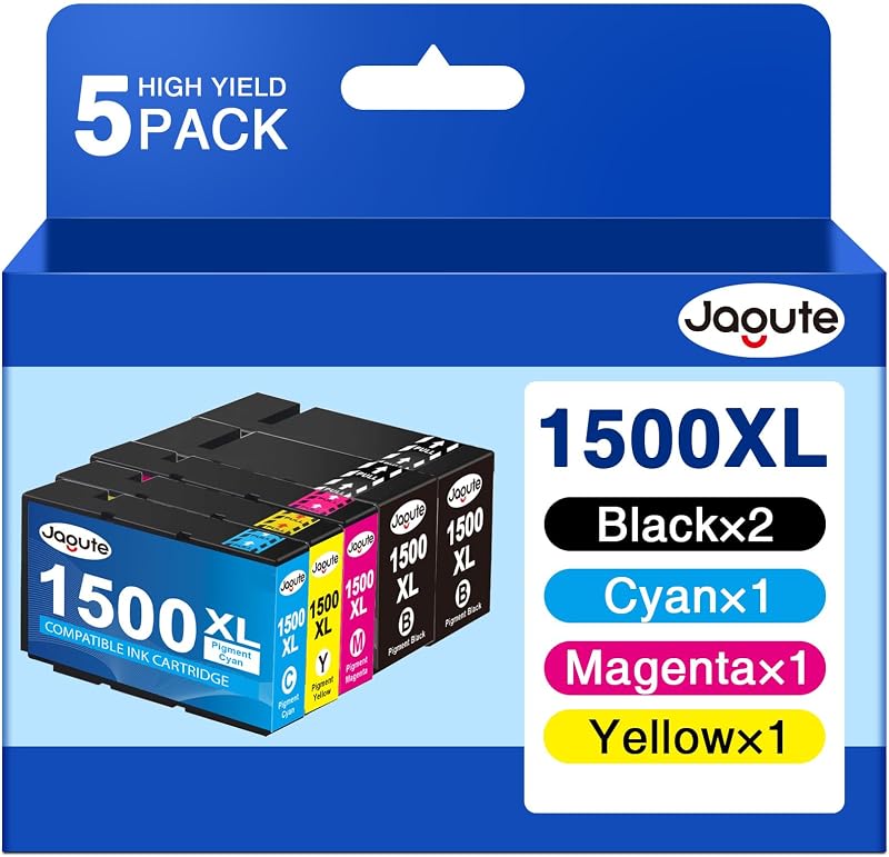 Jagute 1500XL Black Colour Ink Cartridge Multipack for Canon Maxify MB2000
