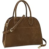 Large Suede Tote Bag For Women,Suede Retro Shoulder Bag,Crossbody Bag Faux Leather Handbag Trendy Work With shoulder strap