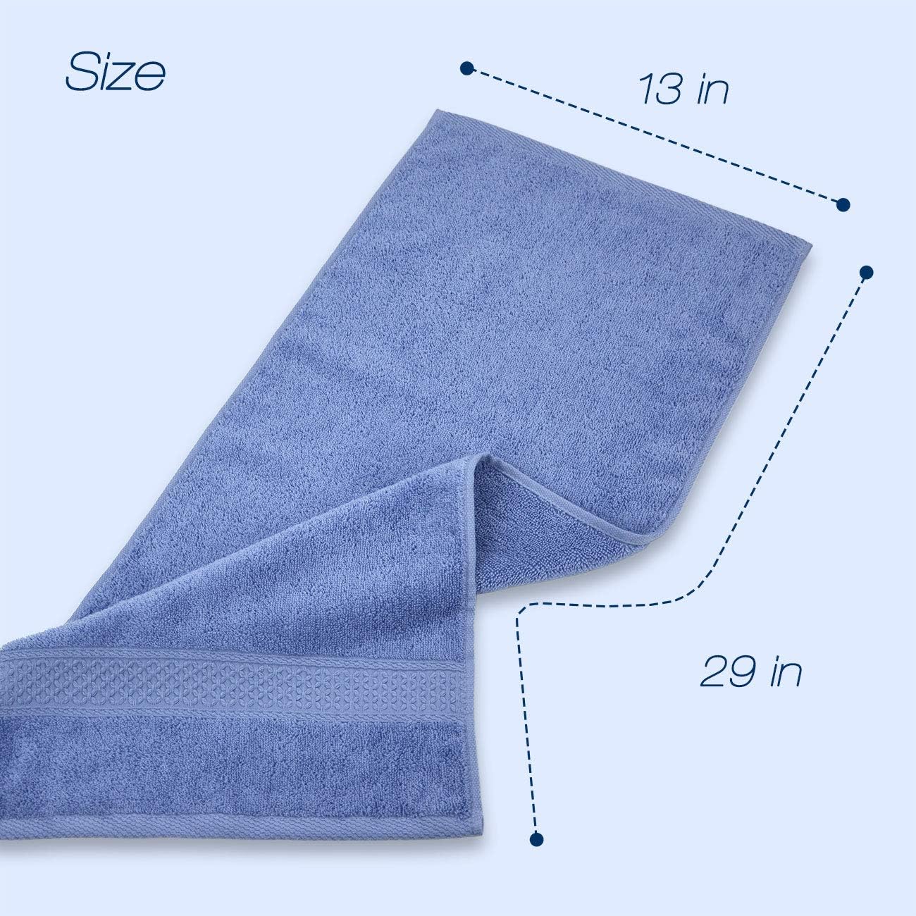 Cleanbear Cotton Hand Towel Set 6-Pack Ultra Soft Hand Towels with Assorted Colors (13 x 29 Inches) Lightweight and Quick Dry Bathroom Towels: Kitchen & Dining