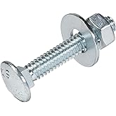 1/4" x 1-1/2" (100 Pack) Zinc Carriage Bolt Kit, Grade 307A by Makers Bolt