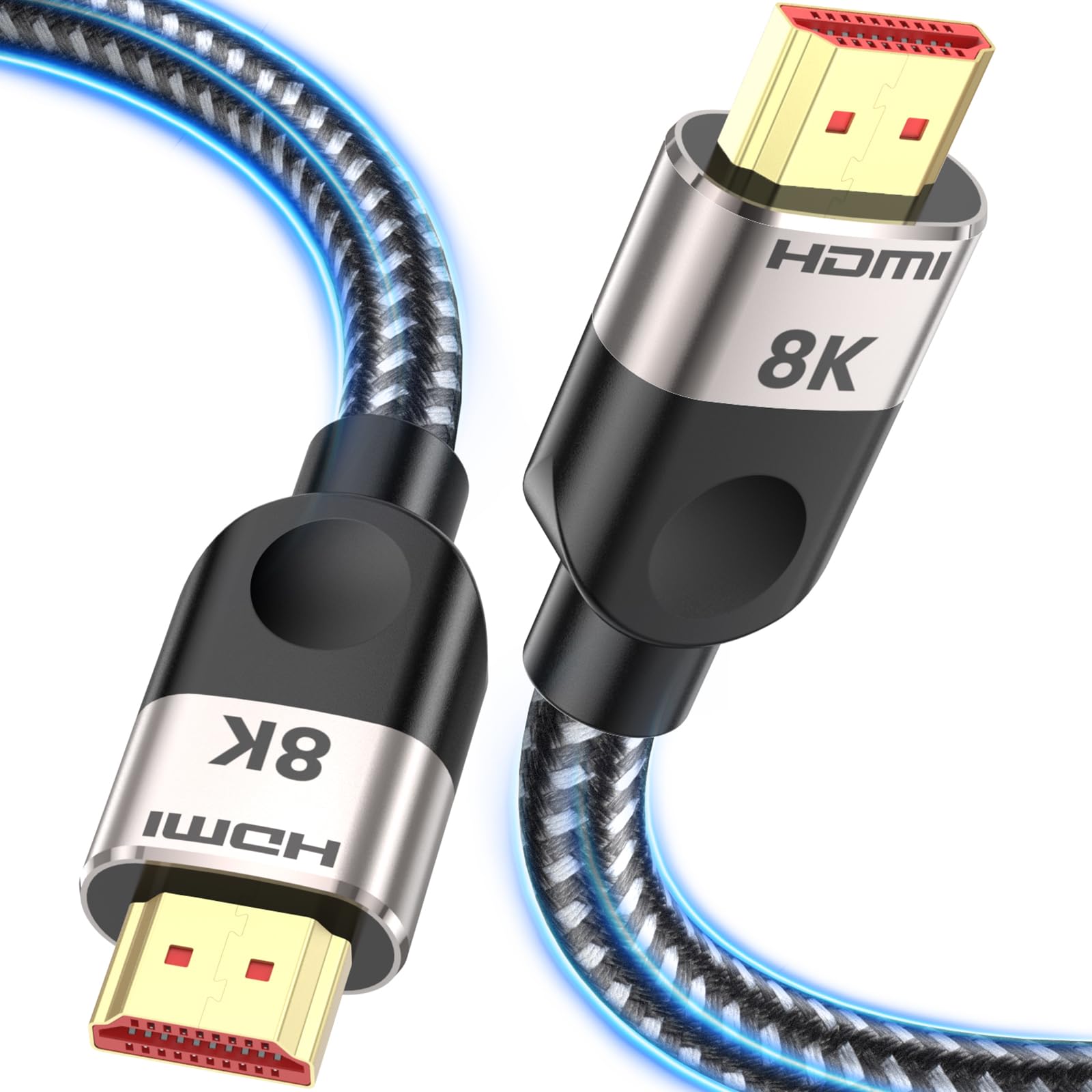 Southlight 10K 8K HDMI 2.1 Cable 7.5M, 8K@60Hz 4K@120Hz Ultra High-Speed HDMI® Lead 48Gbps, Supports eARC HDR10 HDCP 2.2/2.3 DTS: X 3D CEC, Compatible with TV/HDTV/Blu-ray/PS5/PS4