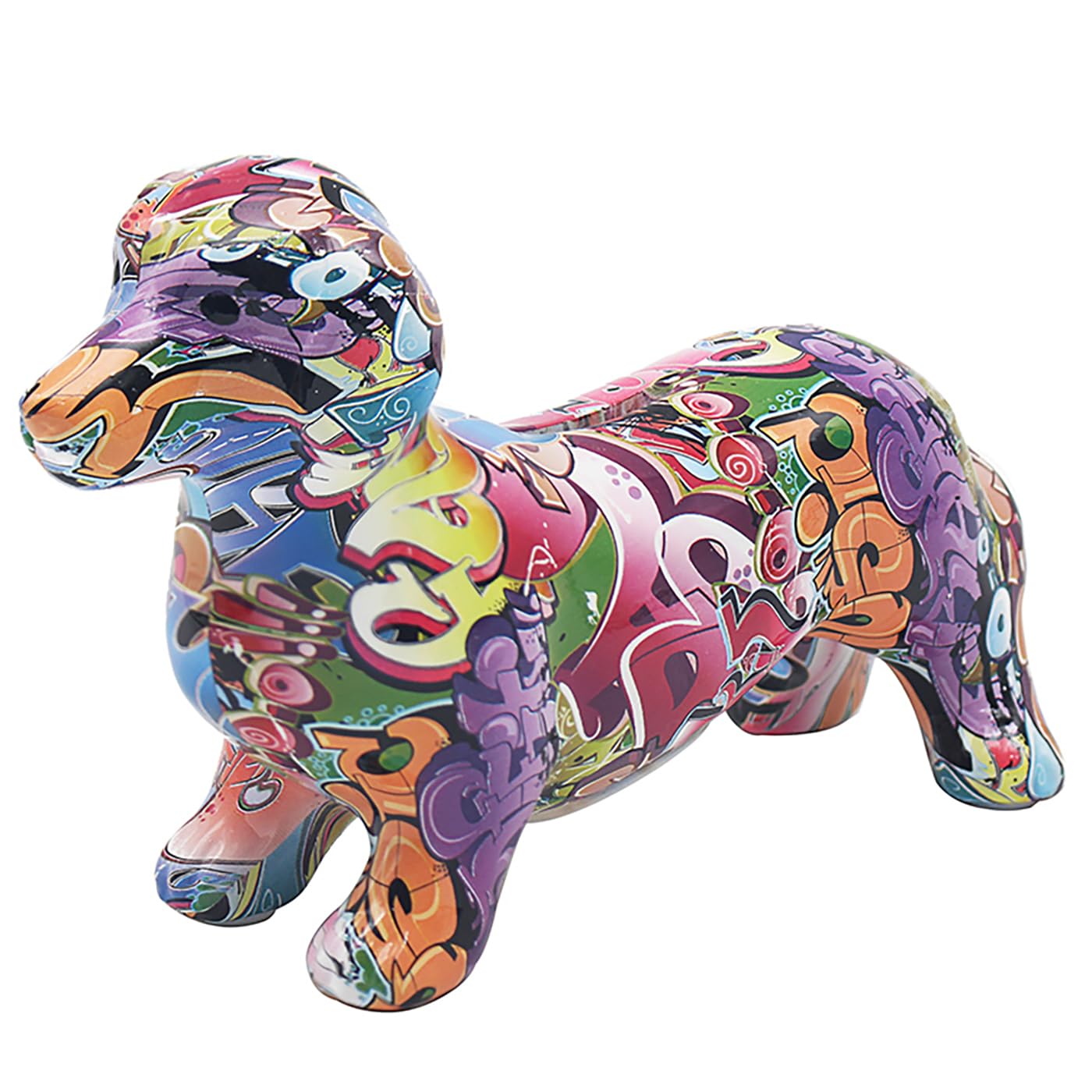 Lesser & Pavey, Money Box Dachshund Graffiti, One Size