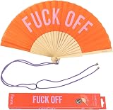 Fisura Original Handheld Folding Fan with Hanger Red Wood Fan view 1