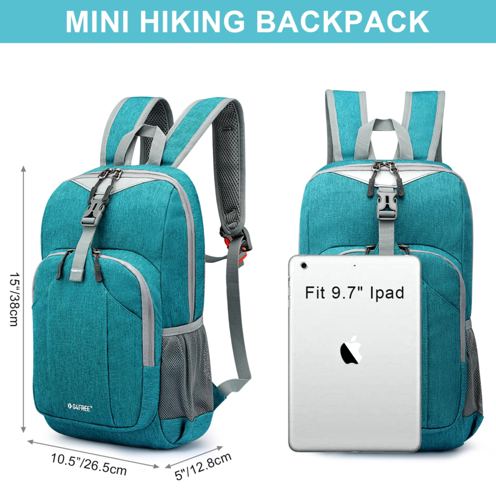 G4Free Mini 10L Hiking Daypack Small Hiking Backpack Cycling Compact Shoulder Backpack Outdoor for Men Women