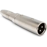 Hosa GXJ-235 1/4 Inch TRS to XLR3M Adaptor | 1/4 inch TRS to XLR Male Adapter with stereo wiring for mixers, interfaces and speakers