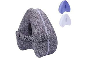 HOM-outdeer Smooth-Spine Alignment Pillow, Relieve Hip Pain and Sciatica, Leg & Knee Support Pillow, Leg Pillows for Improved Side Sleepers Relieving Leg (Grey)