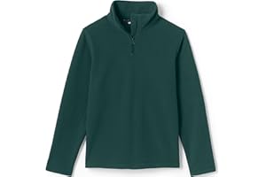 Lands' End School Uniform Kids Lightweight Fleece Quarter Zip Pullover