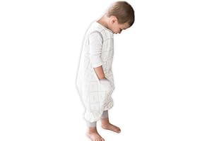 Tealbee DREAMSUIT: Toddler Sleep Sack with Feet 2T 3T - 1.2 TOG Four Season Baby Wearable Blanket for Walkers - Rayon Made from Bamboo, Organic Cotton Sleeping Bag - Alphabet