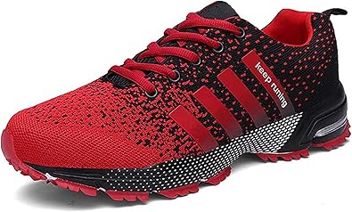 amazon red tennis shoes
