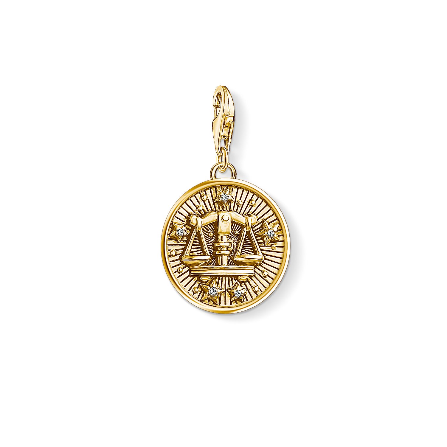 Thomas Sabo Women Charm Pendant Zodiac Sign Libra Charm Club 925 Sterling Silver 1658-414-39