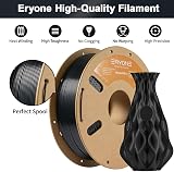 ERYONE PETG Filament 1.75mm 1kg Black Clog-free 0.03mm Tolerance view 3