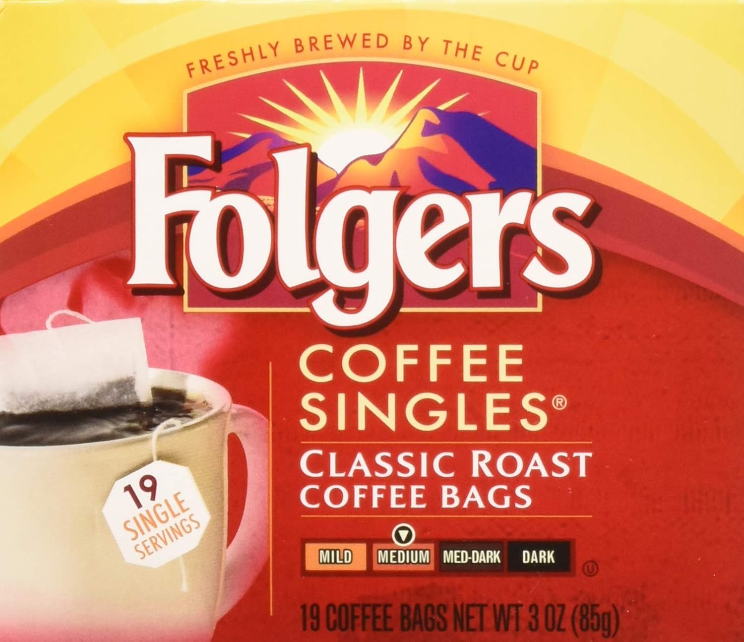 Folgers Coffee Singles Classic Roast19 Bags (Pack of 3) 689833683583