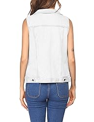 Chainscroll Women's Denim Vest Casual Classic Jean