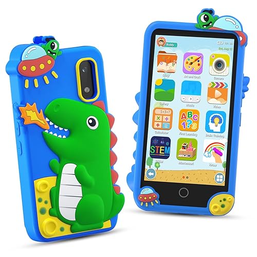Minibear Kids Toy Smartphone, 3.97" Dual Camera Phone for Toddler, Learning Toys Play Phone with Games Music Player No WiFi for Girls Boys Age 3-12 Christmas Birthday Gifts with 32g SD Card