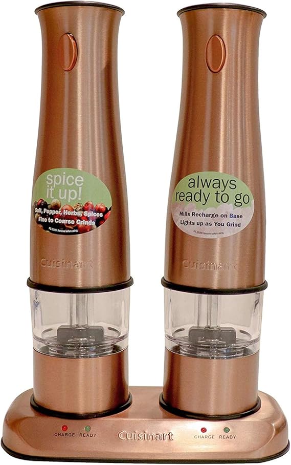 Cuisinart SP2CR Stainless Steel Rechargeable Salt and Pepper Mills