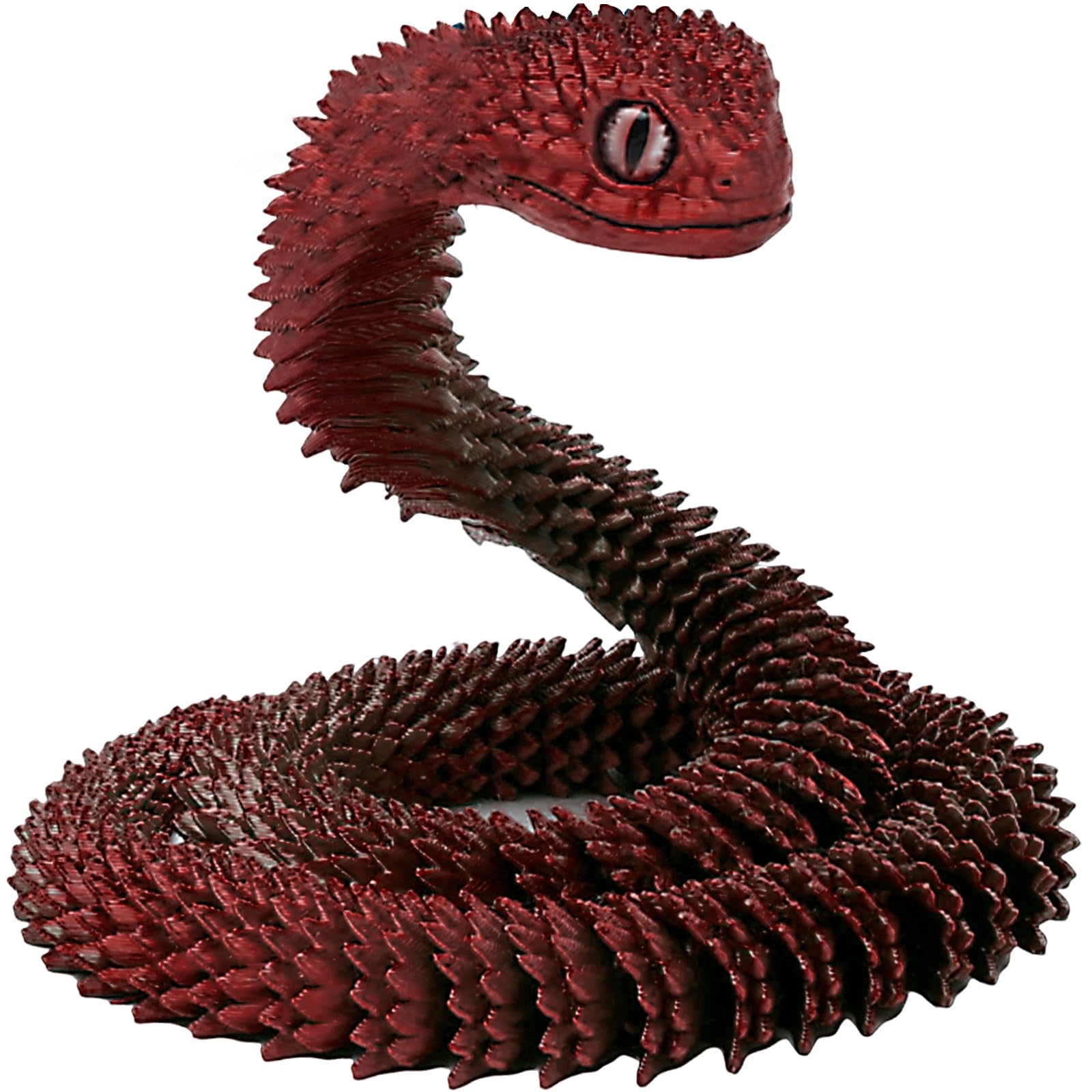 Joycabin 3D Printed Animals, 3D Printed Snake Fidget Toy, Articular Mobility 3D Printed Animal, Fidget Mini Animals Toy Articular Mobility Toys for Adults and Kids Autism/ADHD (60cm - Black Red) — image 1