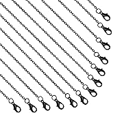 Lemonkey 24 Pack Necklace Chains Bulk,Black Plated DIY Cable Link Chains for Jewelry Making 18 Inches