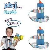 PBnJ Baby SippyPal Sippy Cup Holder Strap Leash Tether (Beach 2-Pack)