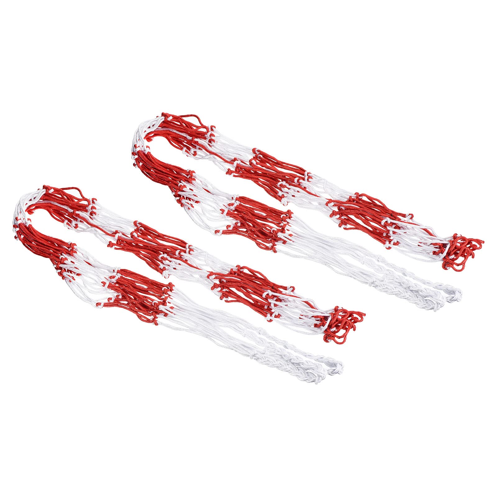 PATIKIL Large Ball Net Bag Holds 15-16 Balls, 2 Pack Sports Ball Carrying Mesh Net Polyester Basketball Storage Bag for Volleyball Soccer Football, Red White