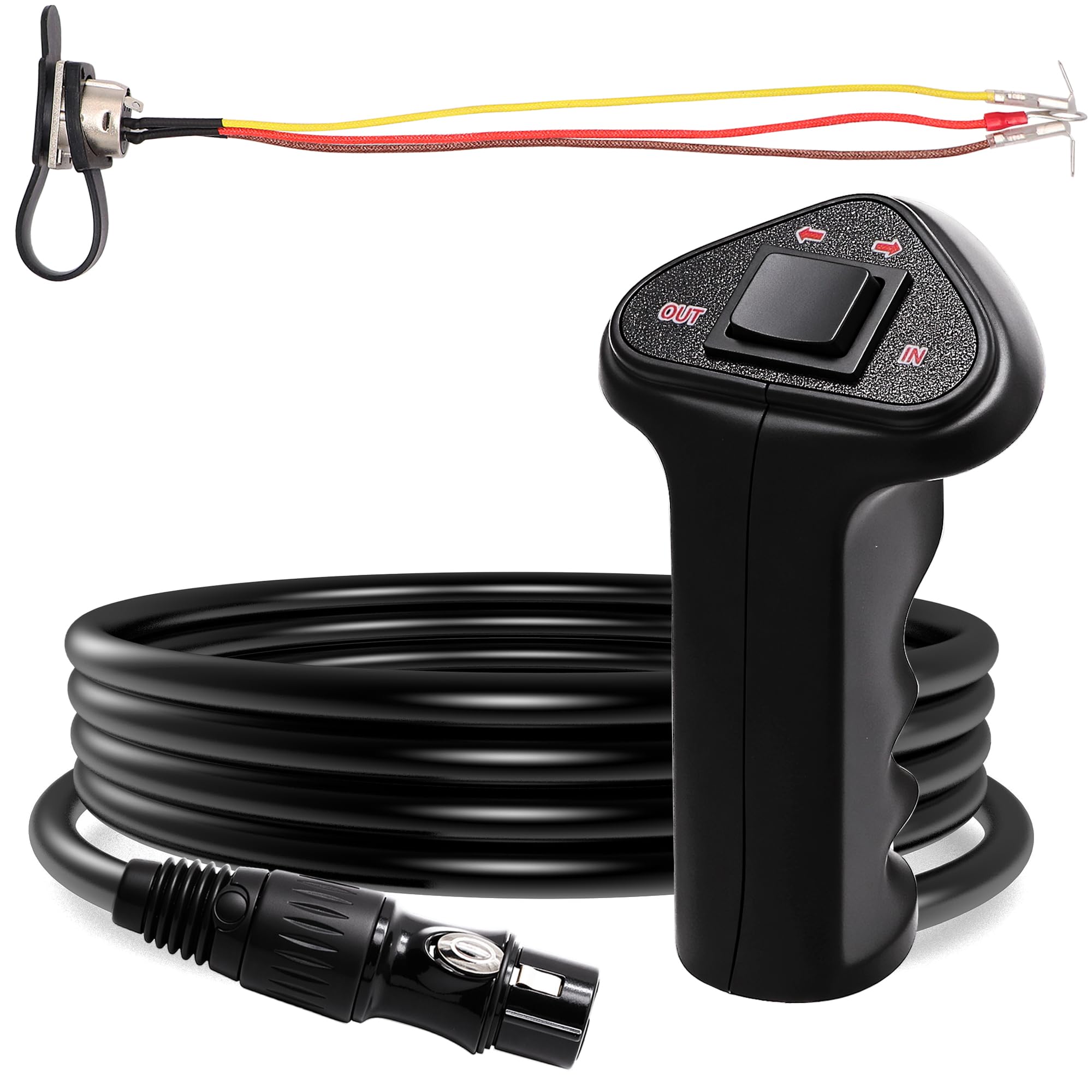 Photo 1 of 12V 500A 12000Lb Winch Hand Wired Remote Controller Kit with Control Socket Assembly for UTV ATV Winch Control Box