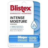 Blistex Intense Moisture Lip Balm with Ceramides, 0.13 oz, 1 Count | All day hydration / 24 Hr Moisture, ceramides lock in moisture, vitamin E soothes dry lips, fragrance-free