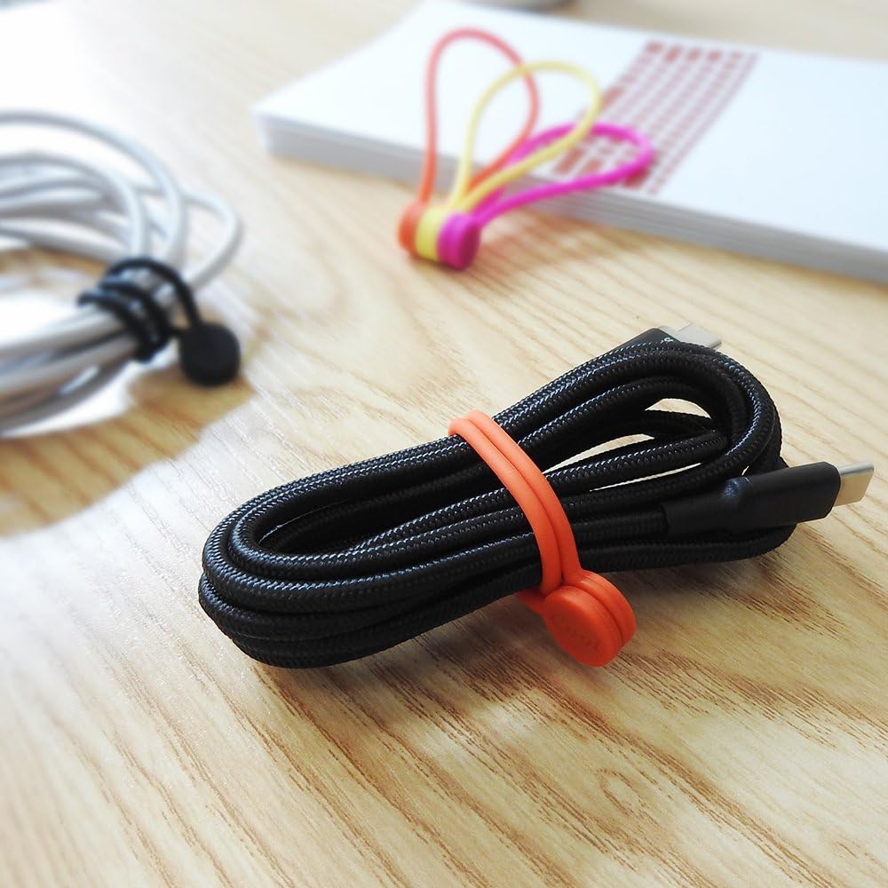 Smart&Cool 7.16'' | Reusable Silicone Strong Magnetic Cable Ties/Magnetic Twist Ties for Bundling and Organizing, Holding Stuff, Book Markers, Fridge Magnets, or Just for Fun (10 Colors-20Pack): Home Improvement