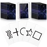 Ctosree 50 Pcs ESP Testing Cards Intuition Psychic Cards, Classic | Unmarked ESP Deck Trick, Intuition Recognition Psychic Recognition Test Cards, Total 2 Pack, 25 Pcs Each