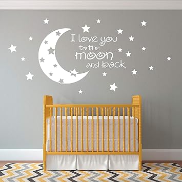 Amazon Com Stylish Kids Nursery Room Decor I Love You To The Moon
