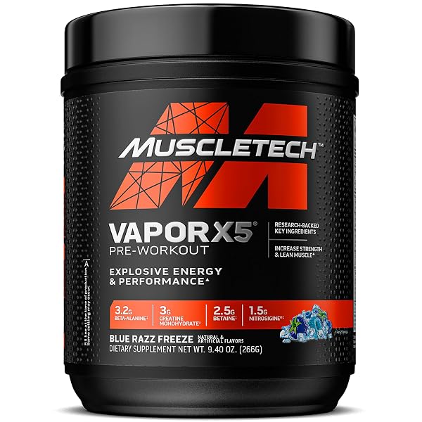 MUSCLETECH PRE-WORKOUT POWDER, VAPOR X5 – SPORTS NUTRITION...