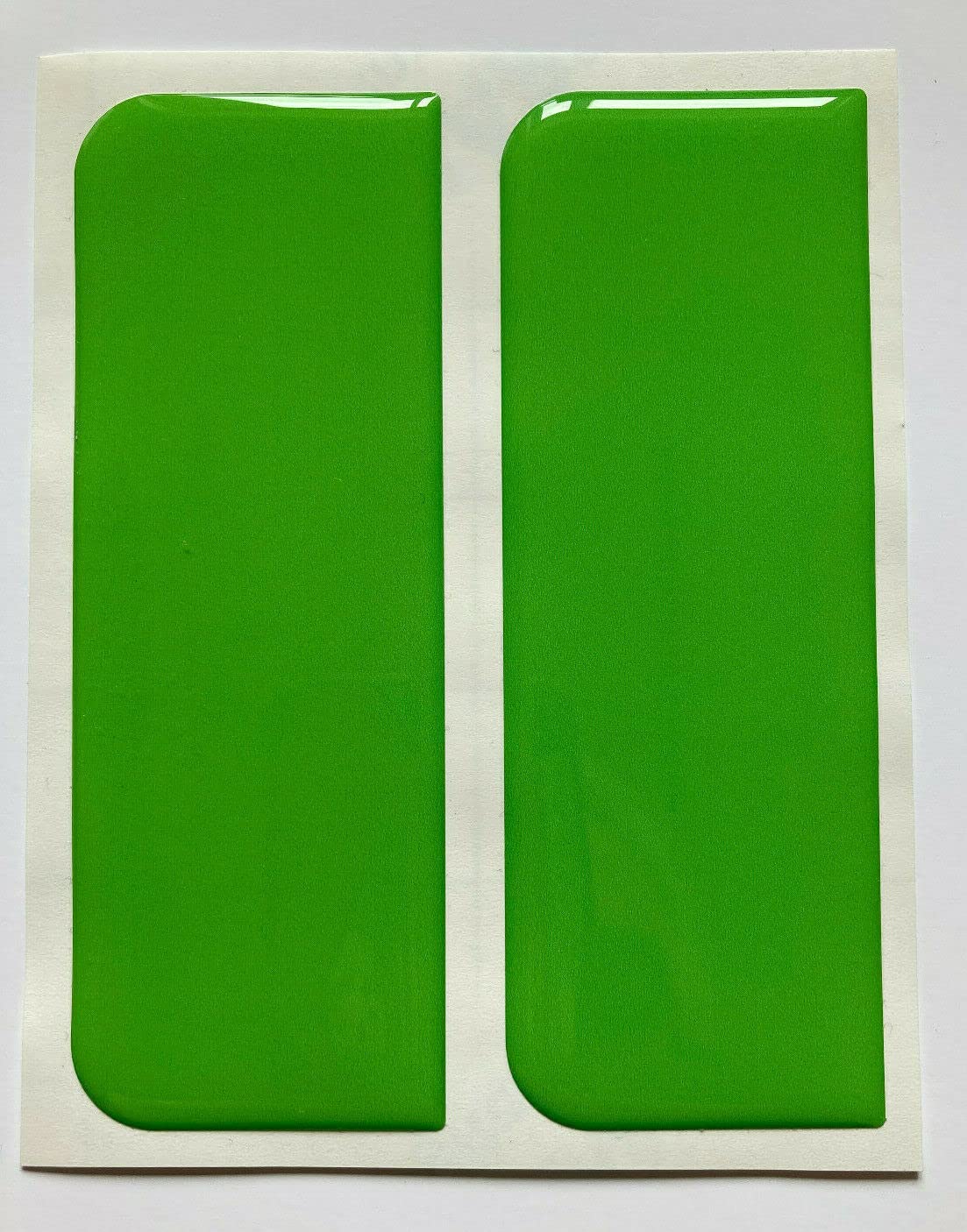 Green Zero Emissions - UK Electric Vehicle Number Plate Domed Stickers/Decals x 2