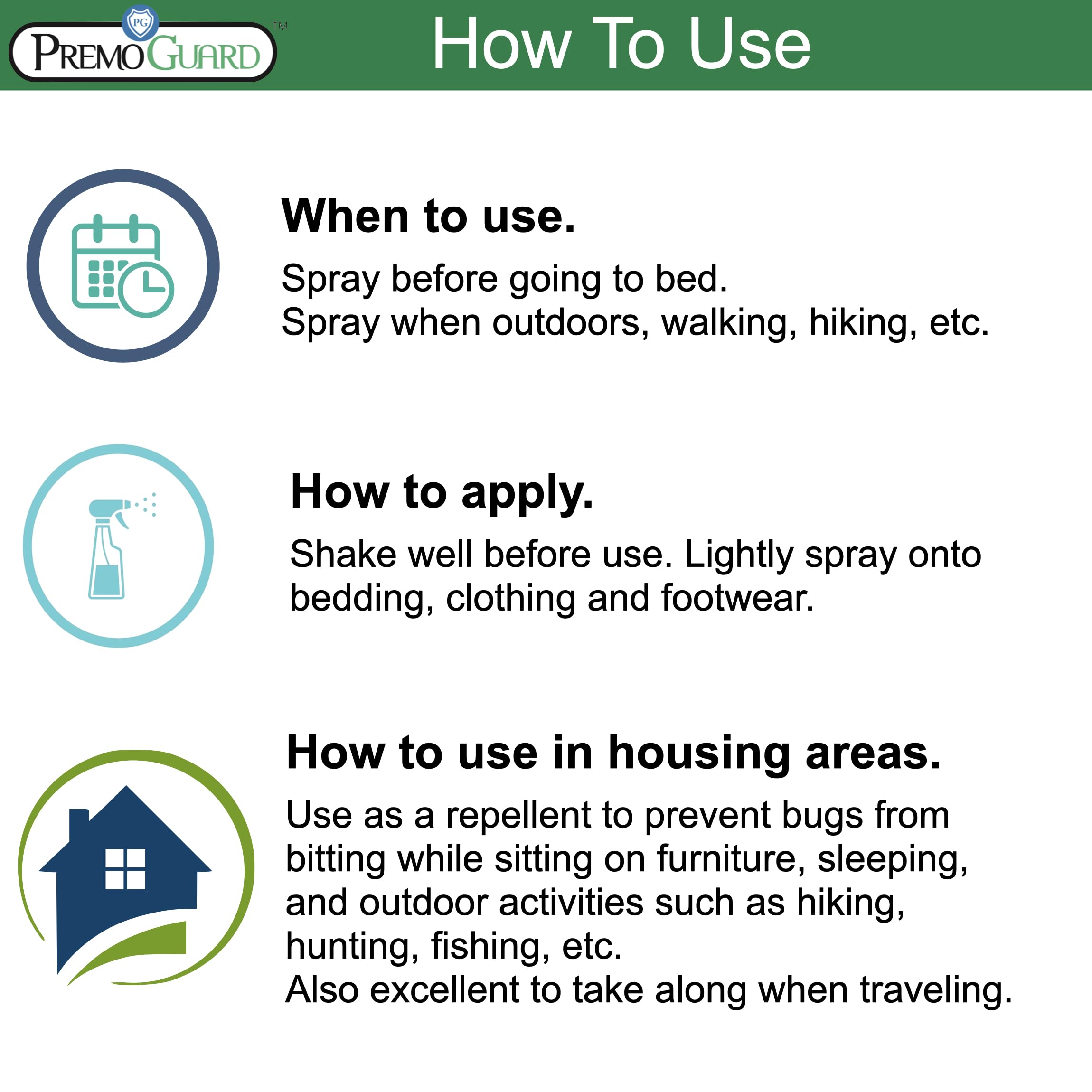 Sleep Guard by Premo Guard 8 oz – Bed Bug, Mite, Tick, Mosquito, and Insect Repellant Spray – DEET Free Natural Essential Oils – 100% Effective – Best Protection for Restful Sleep – Pet & Family Safe